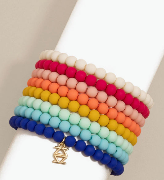 Small Matte Beaded Stretch Bracelet