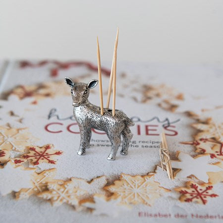 Deer Toothpick Holder w/6 Toothpicks