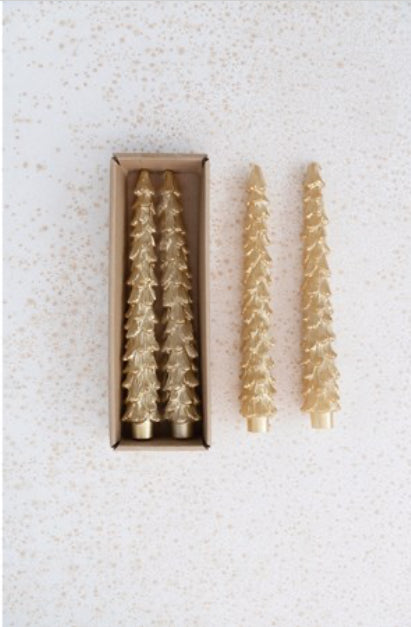 Unscented Tree Shaped Taper Candles in Box