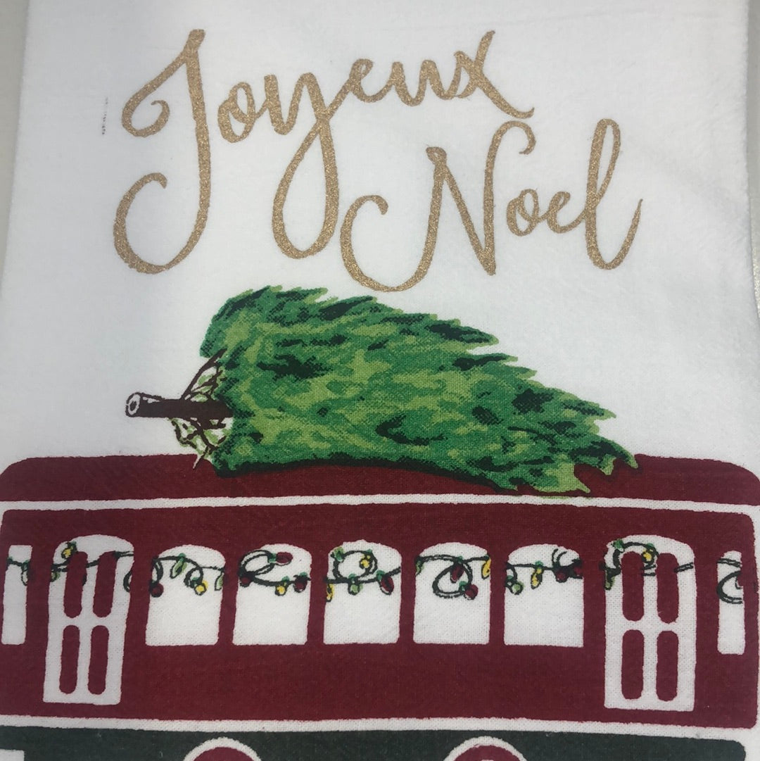 Joyeux Noel Flour Sack Hand Towel