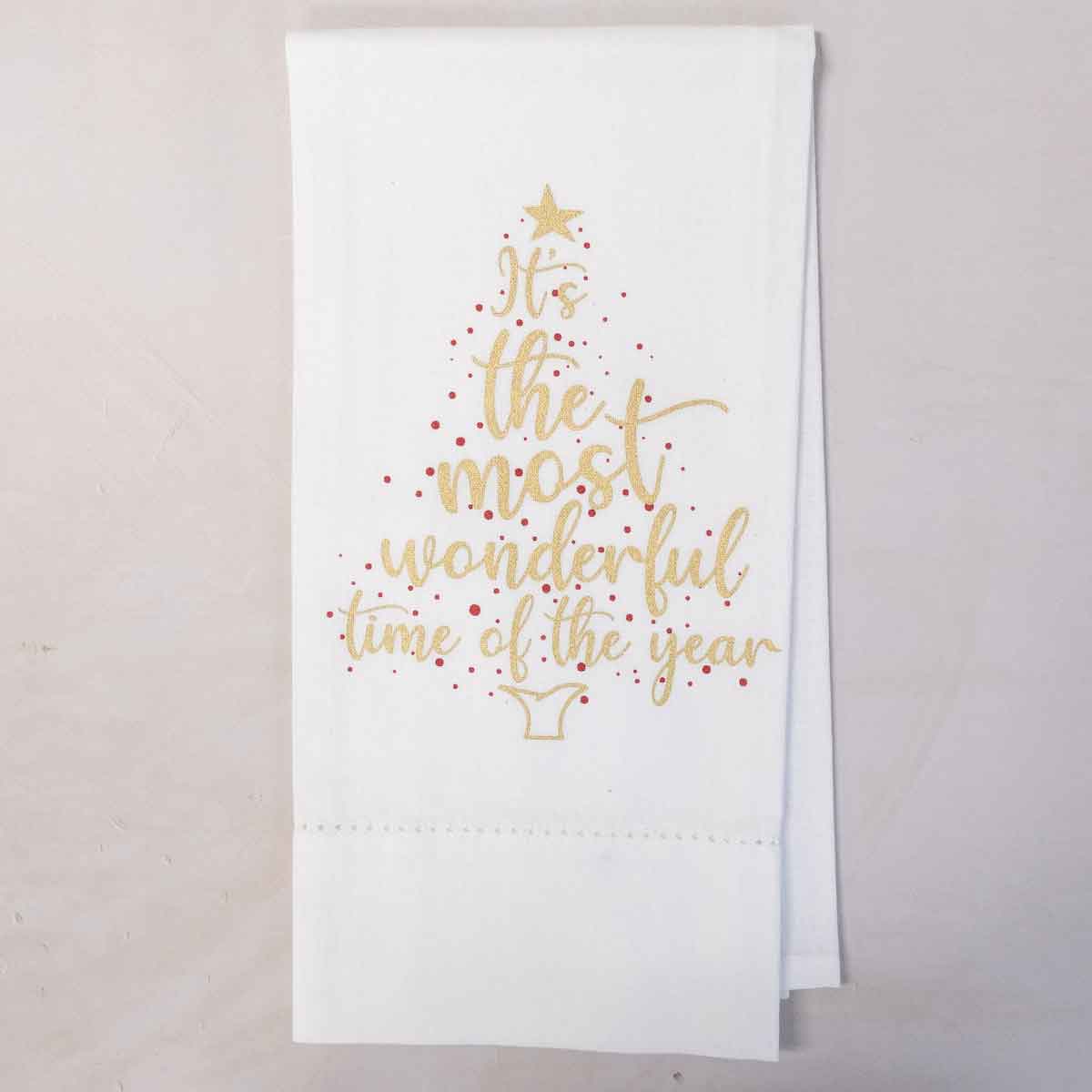 Wonderful time hemstich hand towel