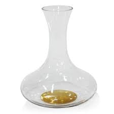 Brunello Wine Decanter with Gold Base