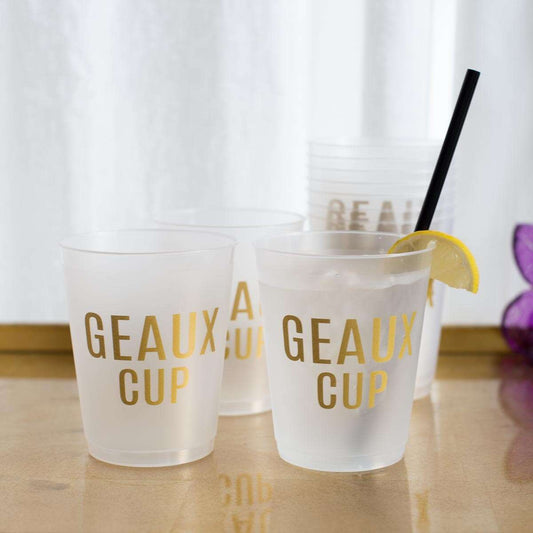 Frosted & Gold Party Cups