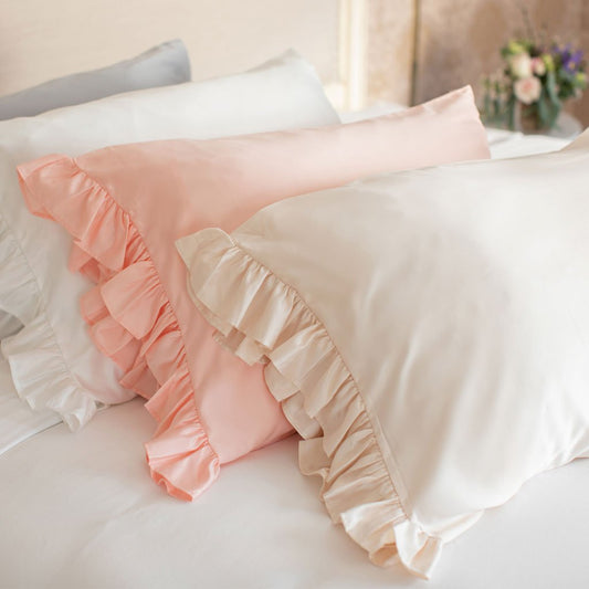 Ruffled Silky Pillowcase