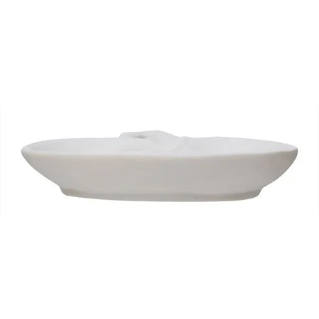 Pumpkin shaped white dish