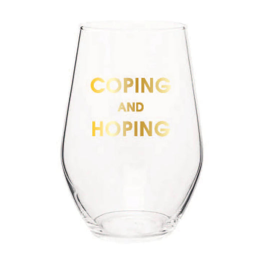 Gold Foil Wine Glass