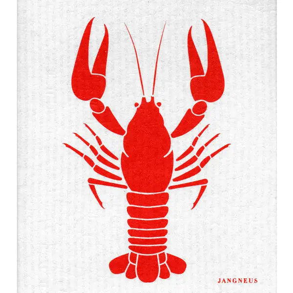 Red crawfish dishcloth