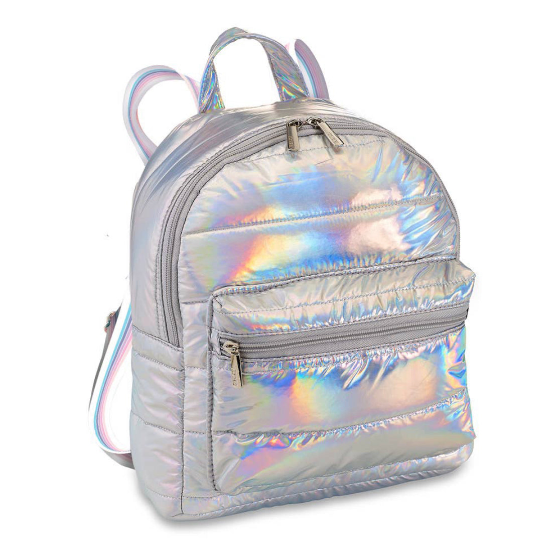 Iridescent Mini Puffer Backpack