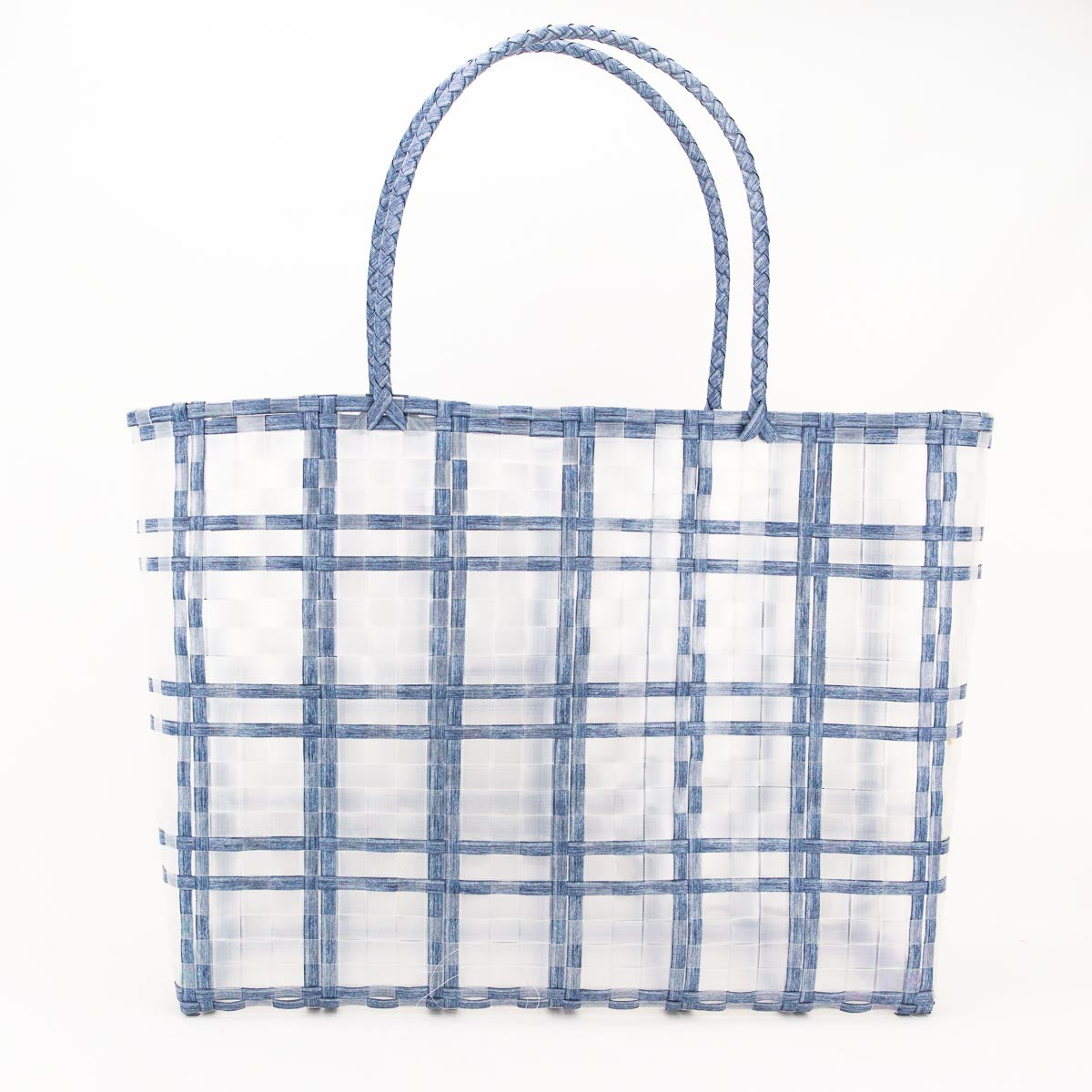 Keone Woven Beach Tote in Light Blue