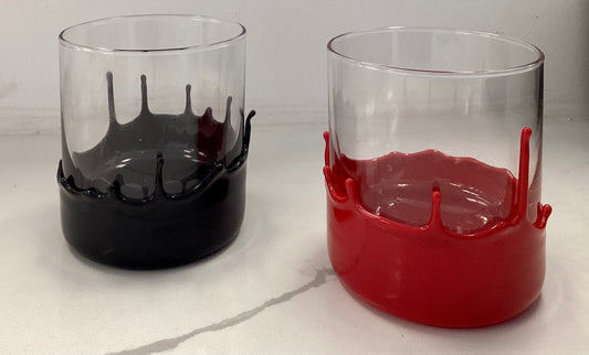 Wax Dipped Bourbon Glass