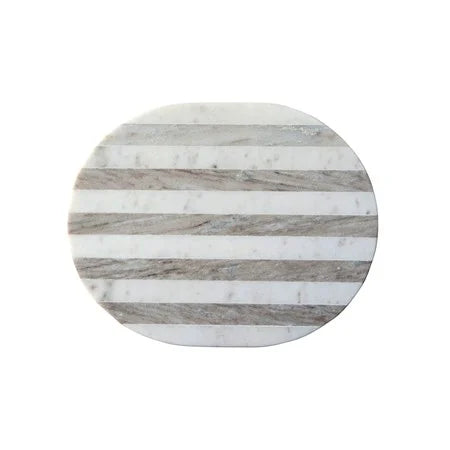 Grey and White Stripe Marble Cheese/Cutting Board