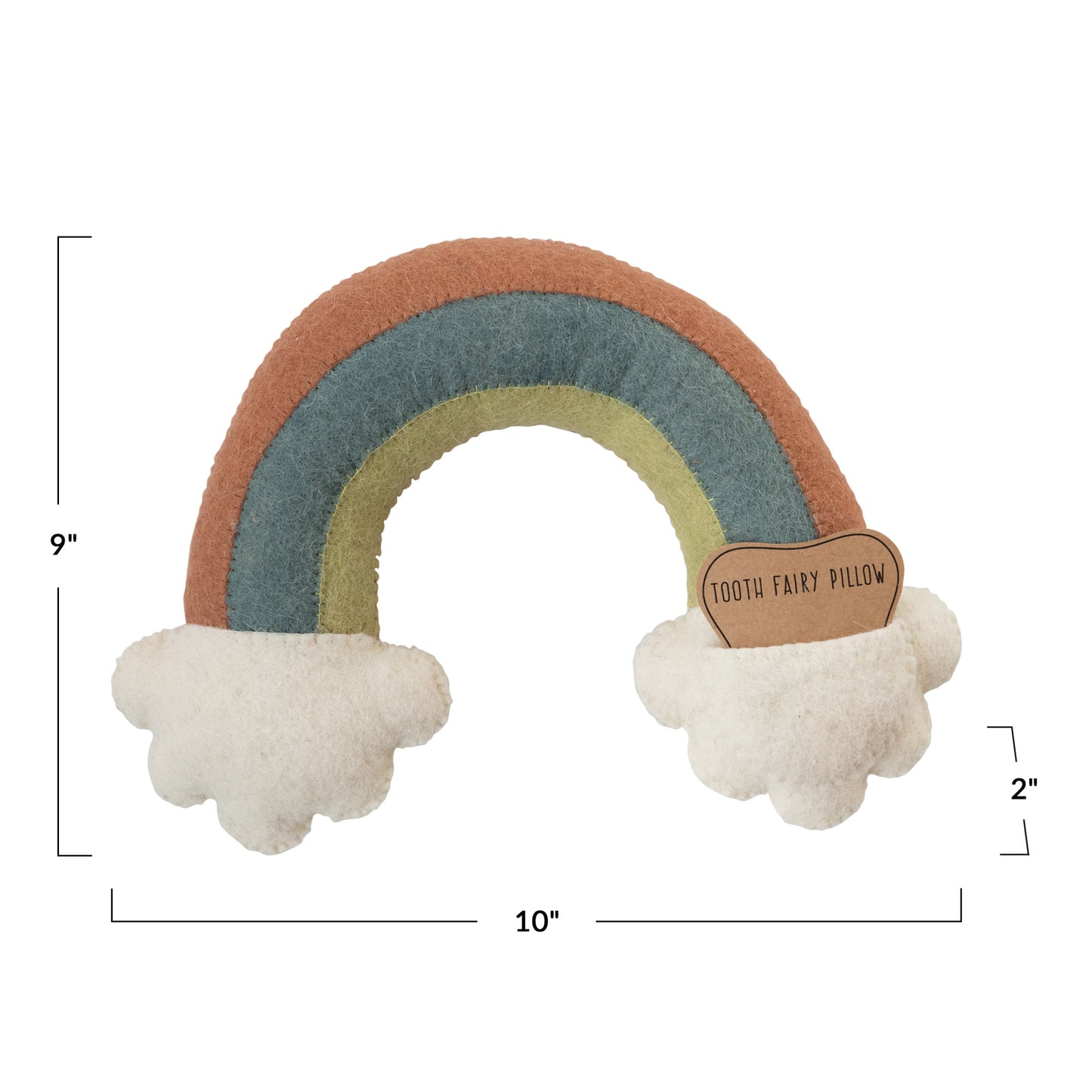 Wool Rainbow Tooth Pillow