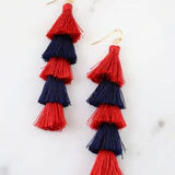 Game Day Tassel Earrings