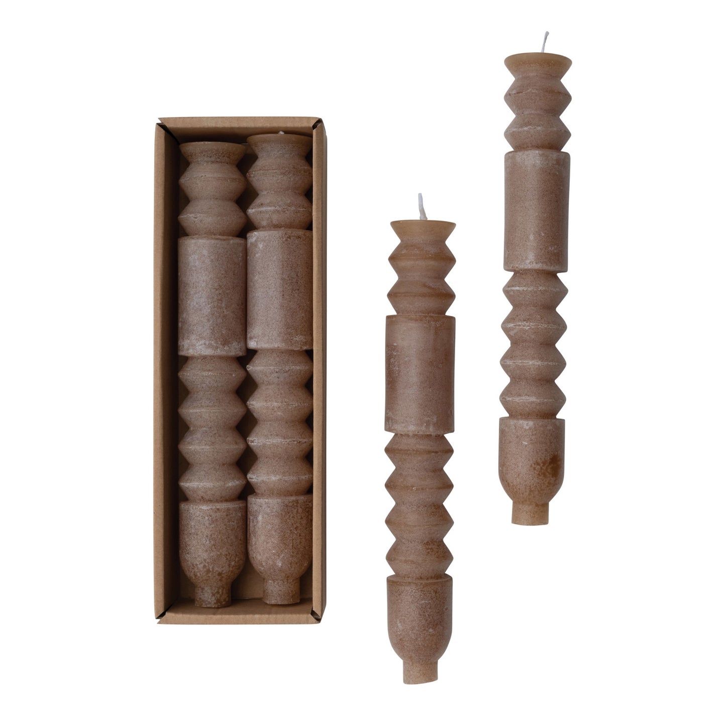 Unscented totem taper candles in box