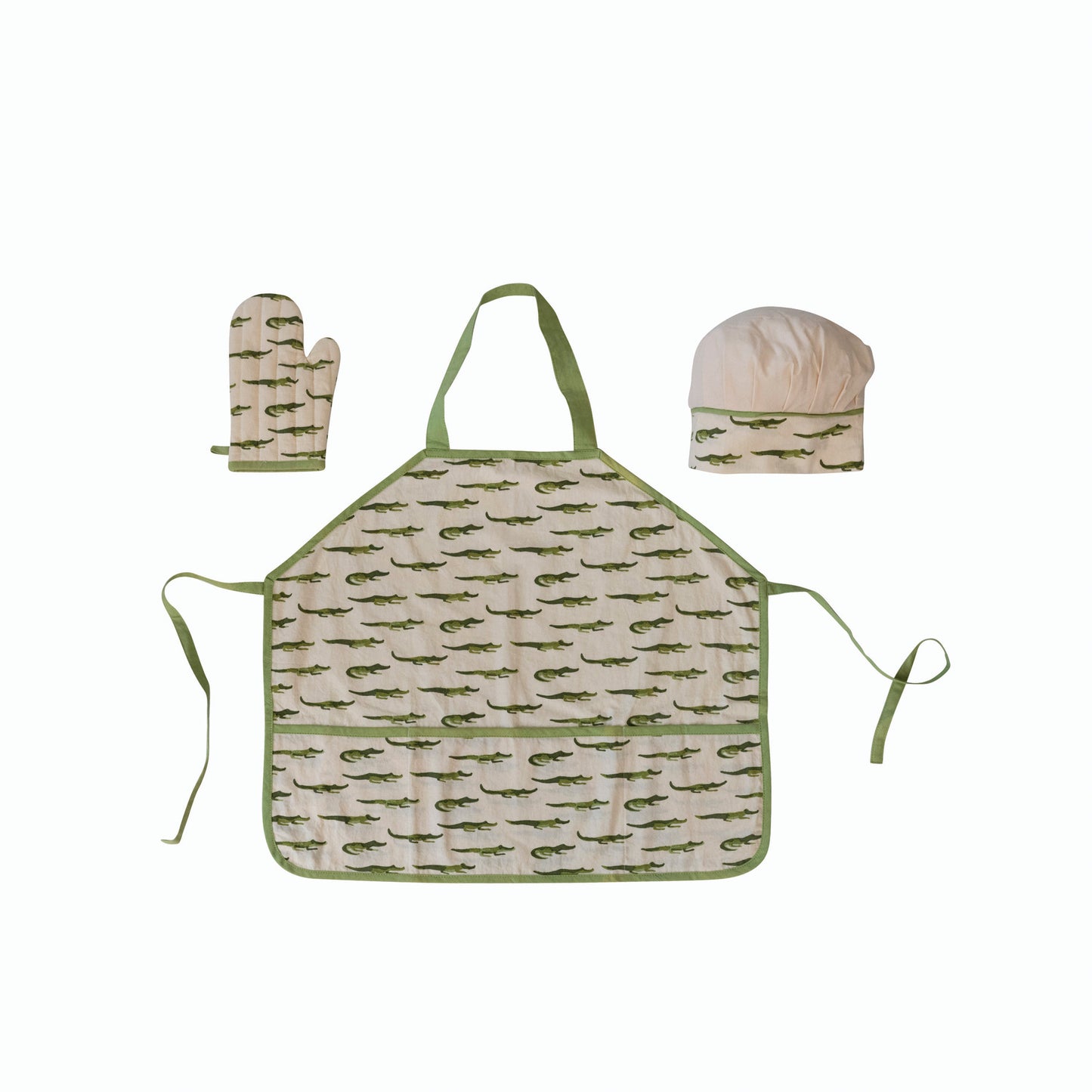 Apron, Chef Hat and Oven Mitt Set