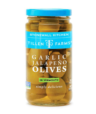 TF garlic jalapeño olives