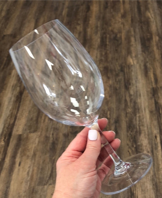 Acrylic 20oz Tritan White Wine Glass w/Stem