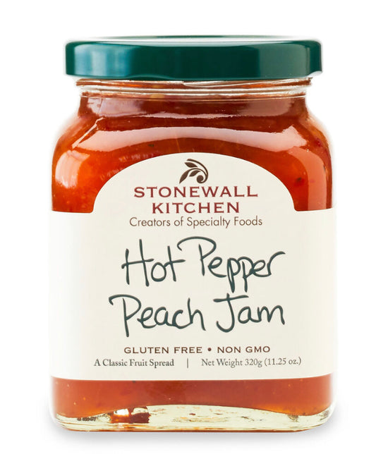 Hot pepper peach jam