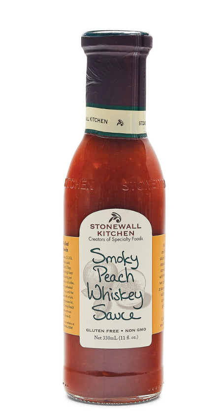 Smoky peach whiskey sauce