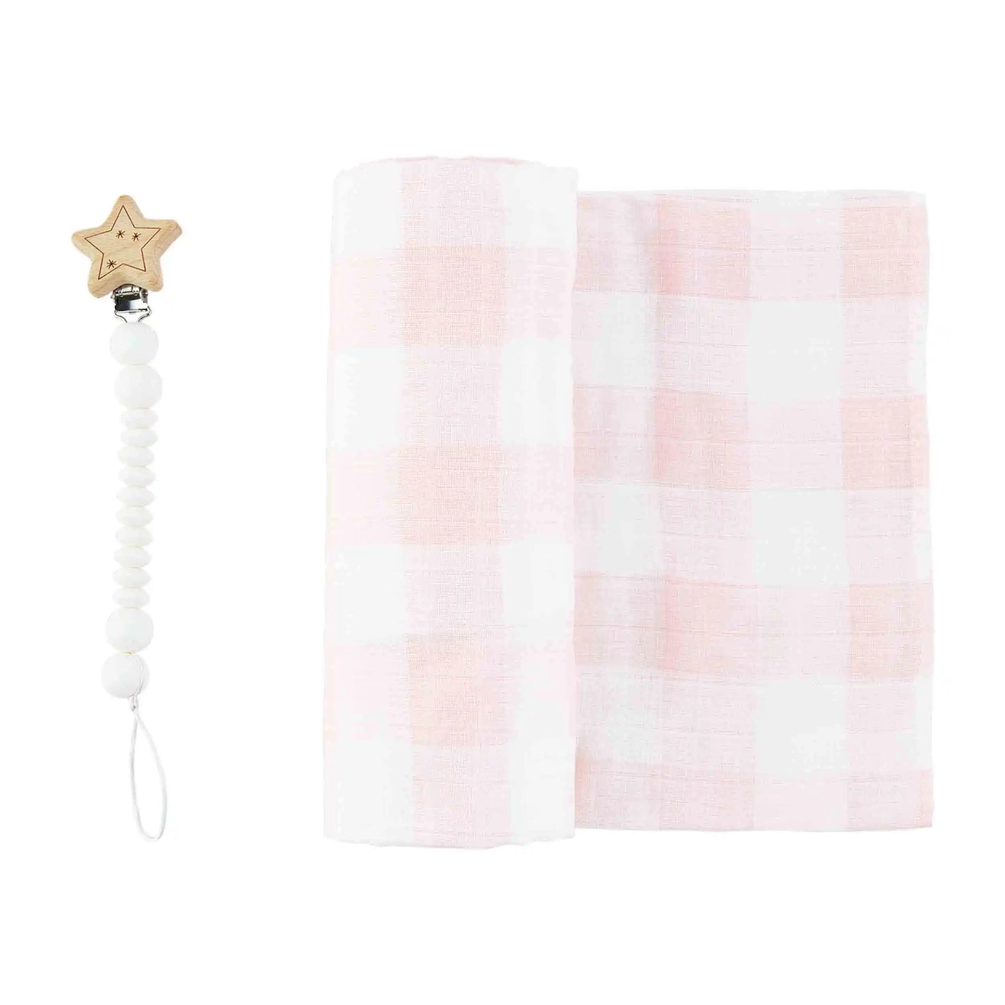 Swaddle and pacy clip gift set