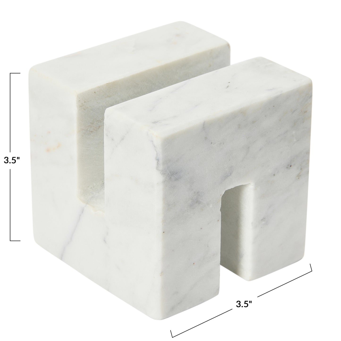 Square Marble White Cookbook Stand